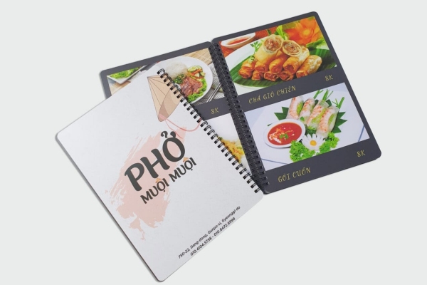 Mẫu menu quán phở đẹp hút khách