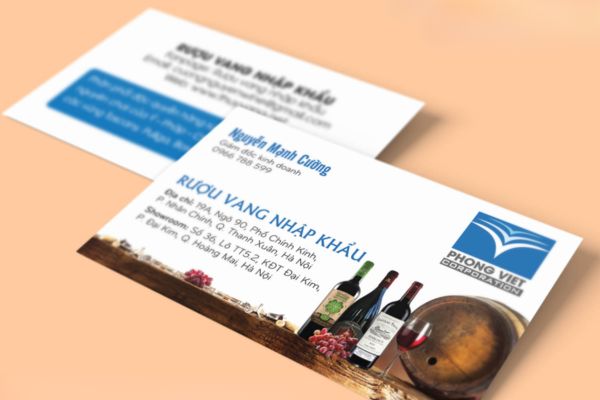Mẫu card visit rượu vang giá rẻ, thiết kế theo yêu cầu