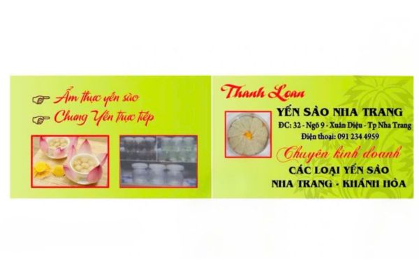 Mẫu card visit yến sào giá rẻ, thiết kế theo yêu cầu