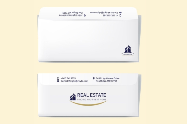 Mẫu phong bì công ty bất động sản cao cấp