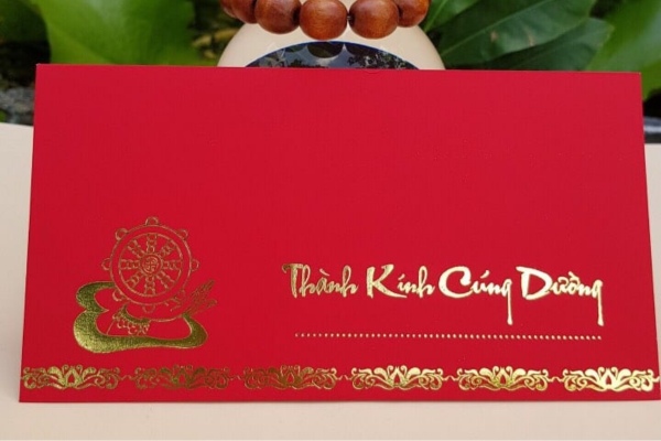 Mẫu phong bì Phật Giáo thanh tịnh