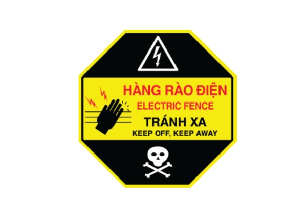 Mẫu tem cảnh báo điện giật bền đẹp