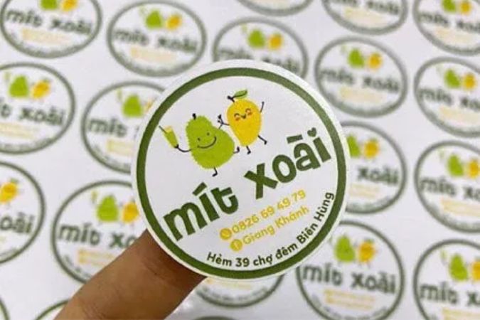 Mẫu tem dán trái cây đẹp, thiết kế theo yêu cầu