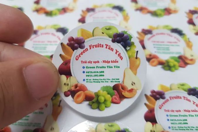 Mẫu tem dán trái cây đẹp, thiết kế theo yêu cầu