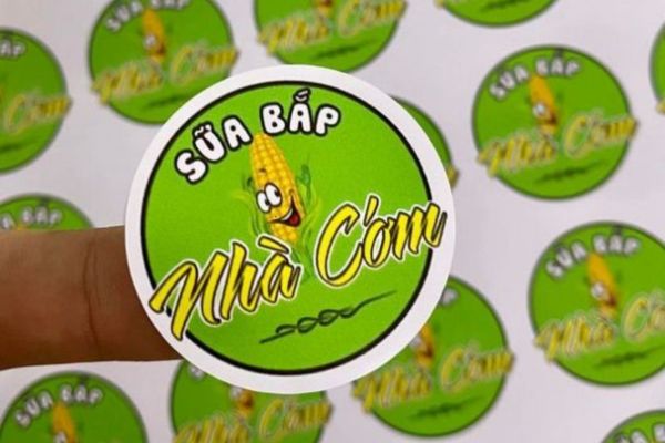 Mẫu tem nhãn sữa bắp giá rẻ, thiết kế theo yêu cầu