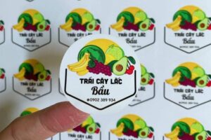 Mẫu tem dán trái cây đẹp, thiết kế theo yêu cầu