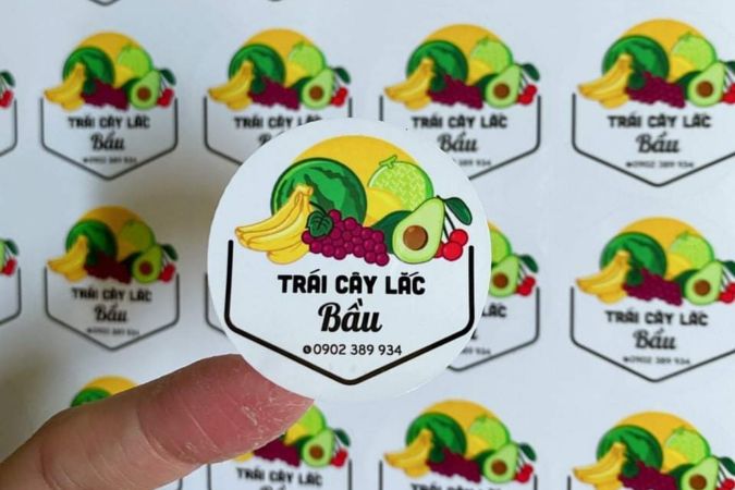 Mẫu tem dán trái cây đẹp, thiết kế theo yêu cầu