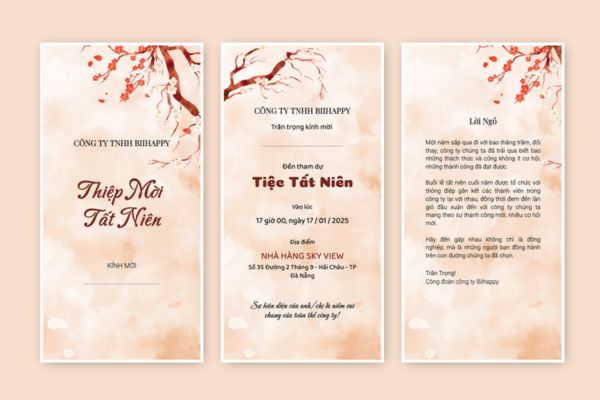 Mẫu thiệp mời tất niên giá rẻ, chất lượng cao tại Hà Nội