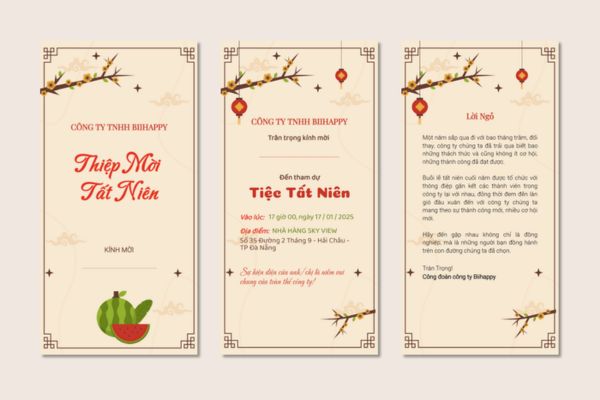 Mẫu thiệp mời tất niên giá rẻ, chất lượng cao tại Hà Nội
