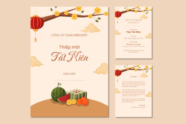Mẫu thiệp mời tất niên giá rẻ, chất lượng cao tại Hà Nội
