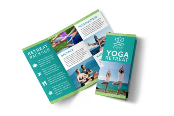 Mẫu brochure yoga giá rẻ, thiết kế theo yêu cầu tại Hà Nội