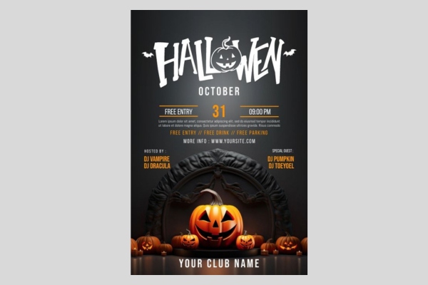 Mẫu tờ rơi halloween đẹp thu hút