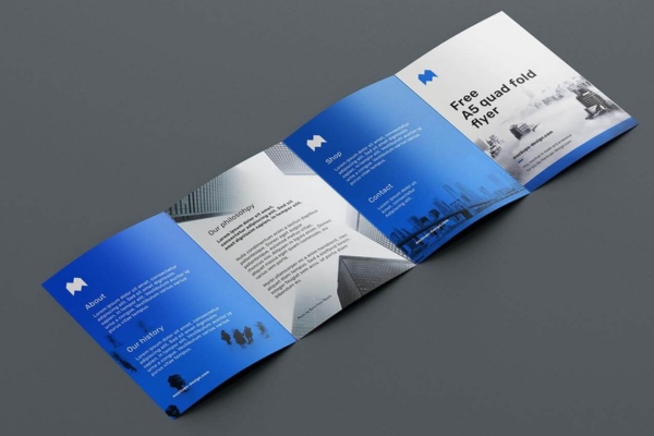 Mẫu tờ rơi gấp 4 cửa sổ đôi