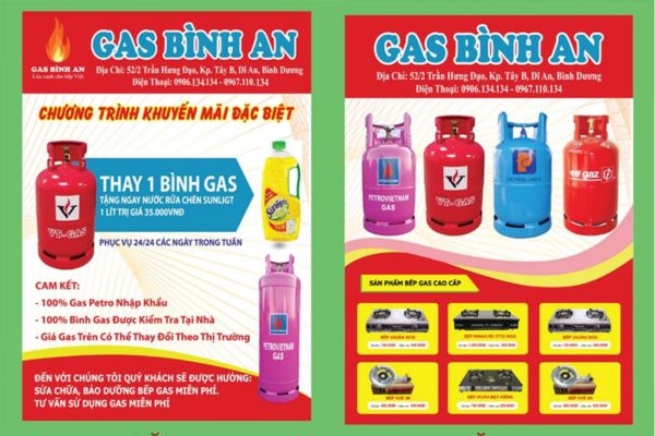 IN Hoa Long nhận thiết kế và in ấn mẫu tờ rơi quảng cáo gas cao cấp