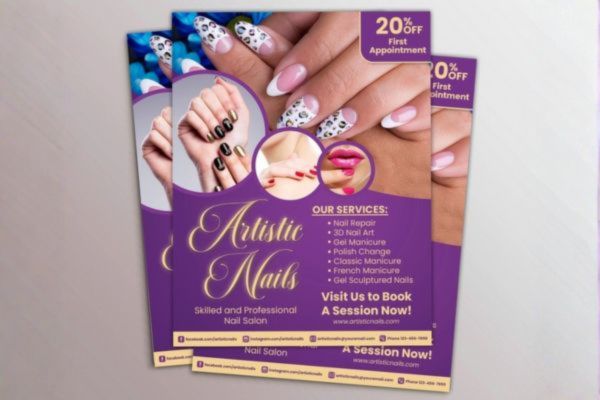 Mẫu tờ rơi nail giá rẻ, thiết kế theo yêu cầu tại Hà Nội