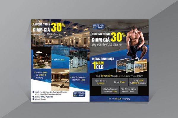 Mẫu tờ rơi phòng gym đẹp, giá rẻ tại Hà Nội