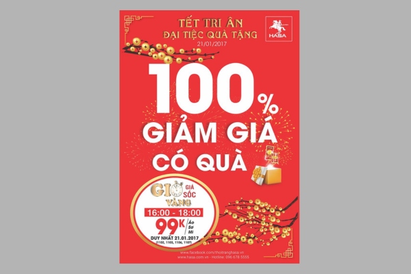 Mẫu tờ rơi tri ân khách hàng dịp Tết