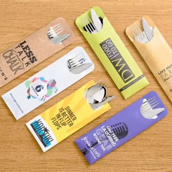 Túi giấy đựng dao nĩa muống giá rẻ, chất lượng cao