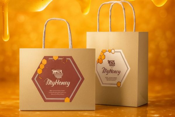 Mẫu túi giấy đựng mật ong giá rẻ, thiết kế theo yêu cầu