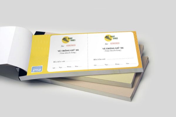Mẫu vé gửi xe chất lượng cao tại Hà Nội