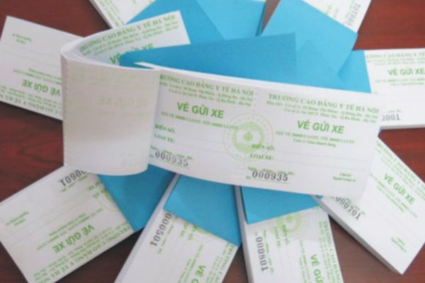 Mẫu vé gửi xe chất lượng cao tại Hà Nội