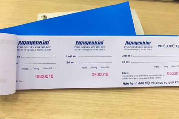 Mẫu vé gửi xe chất lượng cao tại Hà Nội