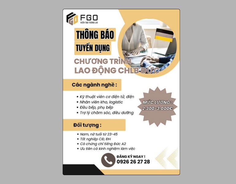 Nội dung in tờ rơi xuất khẩu lao động chuyên nghiệp