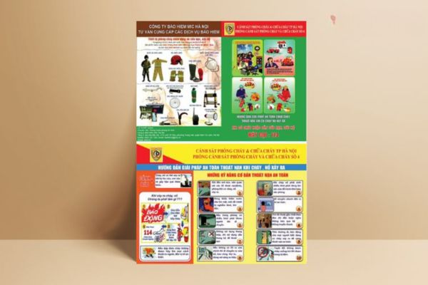 Mẫu tờ rơi pccc giá rẻ, thiết kế theo yêu cầu tại Hà Nội