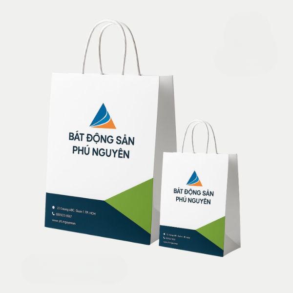 Túi giấy cty bất động sản giá rẻ, chất lượng cao tại Hoa Long