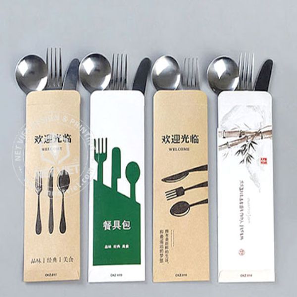 Túi giấy đựng dao nĩa muống giá rẻ, chất lượng cao
