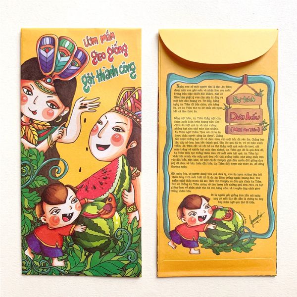 In bộ lì xì Tết cổ tích giá rẻ, thiết kế theo yêu cầu