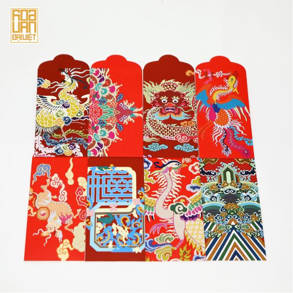 Bộ lì xì Tết hoa văn Đại Việt đẹp, chất lượng cao