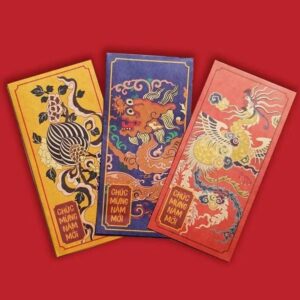Bộ lì xì Tết hoa văn Đại Việt đẹp, chất lượng cao