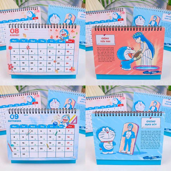 In lịch để bàn Doraemon giá rẻ, chất lượng cao