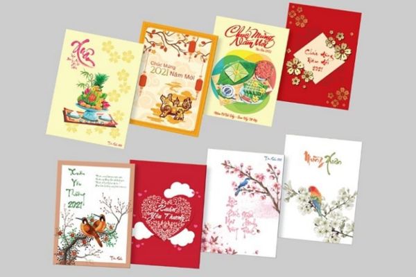 Mẫu thiệp chúc Tết thầy cô đẹp, giá rẻ