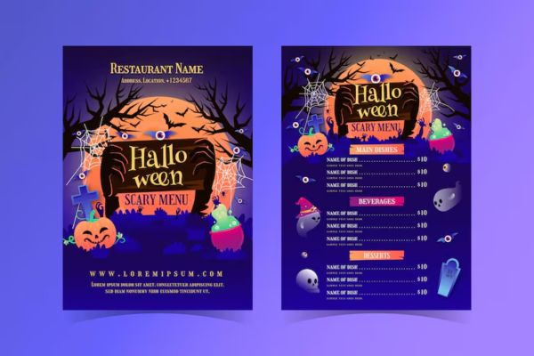 Mẫu thiệp mời halloween giá rẻ, thiết kế theo yêu cầu