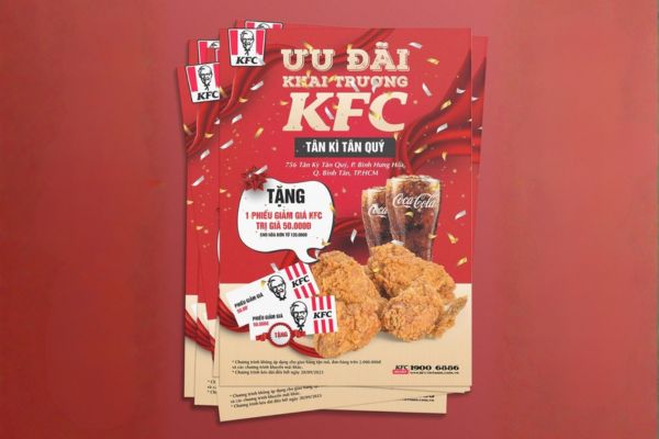 Mẫu tờ rơi kfc giá rẻ, chất lượng cao tại Hà Nội