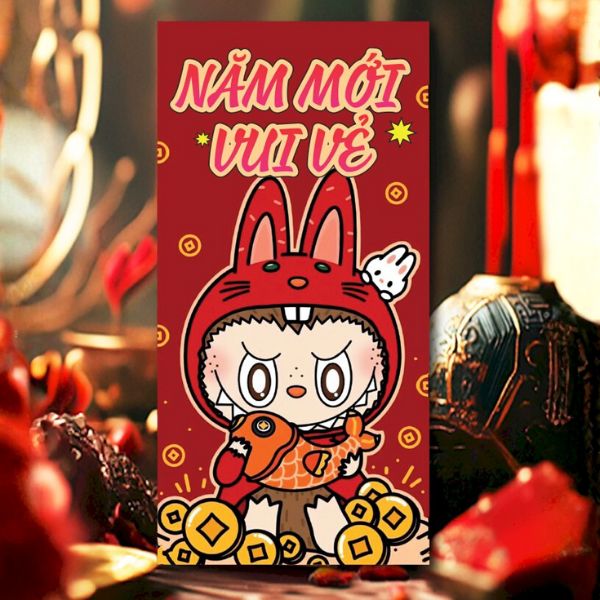 In bao lì xì Labubu giá rẻ, thiết kế theo yêu cầu tại Hà Nội