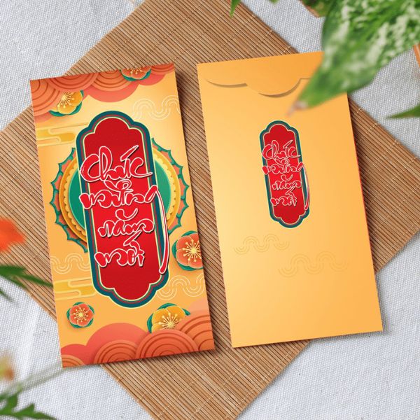 In bao lì xì màu cam giá rẻ, mẫu đẹp tại Hà Nội