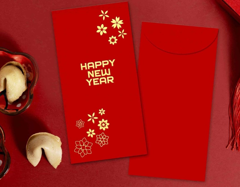 In bao lì xì tiếng anh ép kim sang trọng