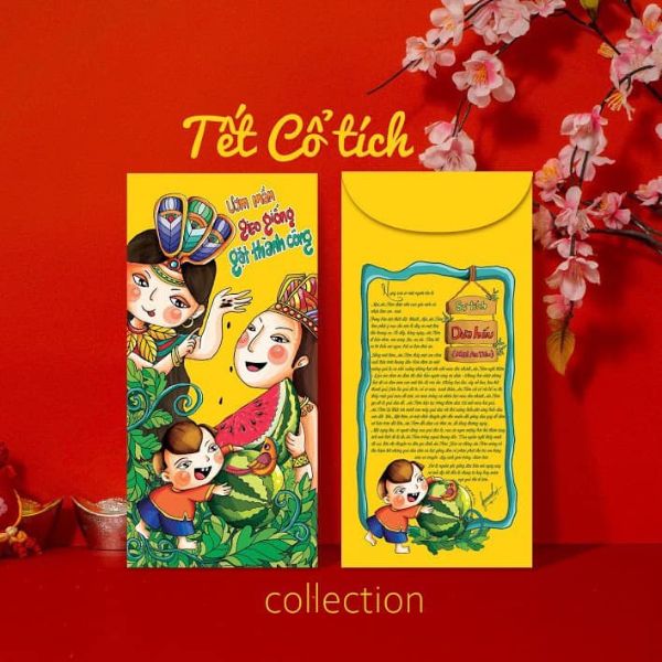 In bộ lì xì Tết cổ tích In bộ lì xì Tết cổ tích giá rẻ, thiết kế theo yêu cầu