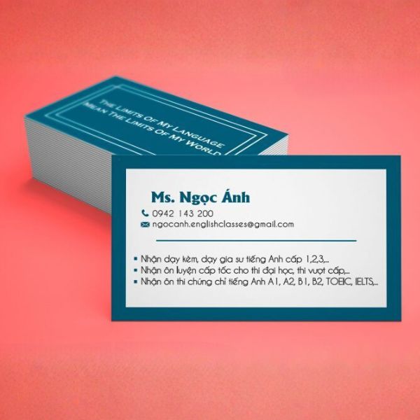 In card visit gia sư giá rẻ, chất lượng cao tại Hà Nội