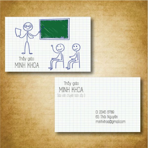 In card visit gia sư giá rẻ, chất lượng cao tại Hà Nội
