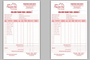 In Hoa Long nhận thiết kế và in hóa đơn khách sạn cao cấp