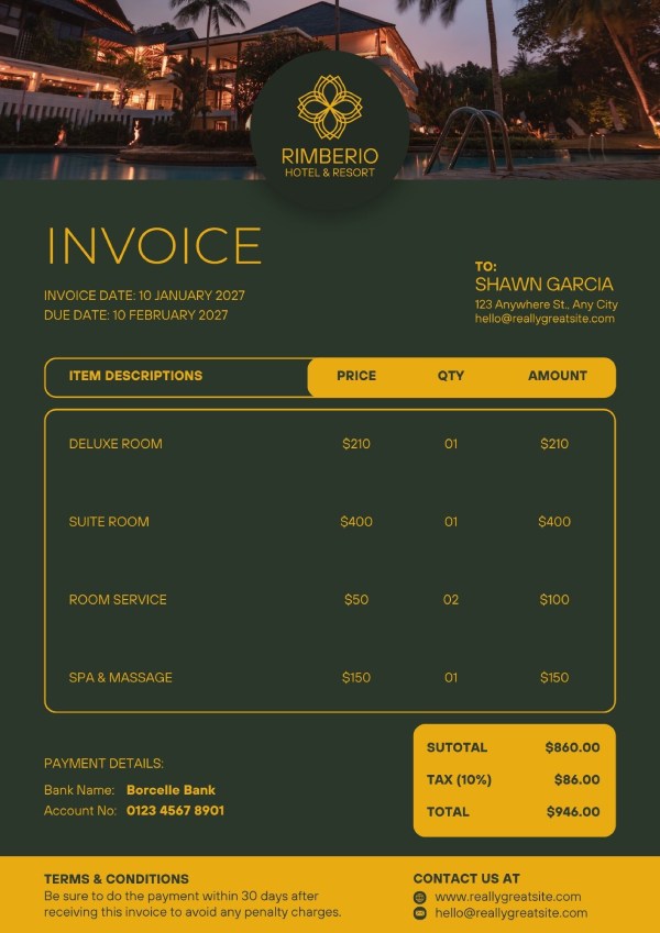 In Hoa Long nhận thiết kế và in hóa đơn khách sạn sang trọng