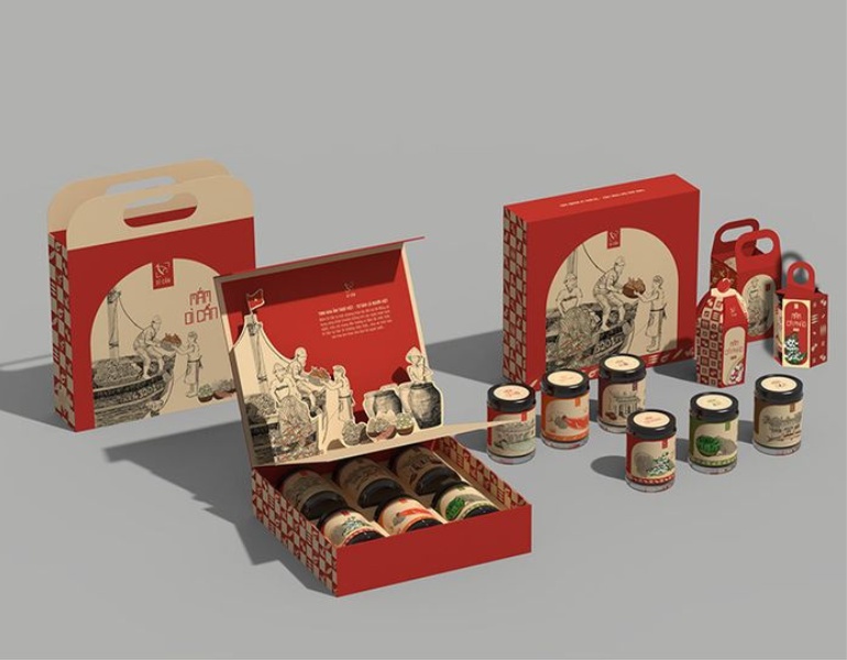 In hộp giấy đựng gia vị độc đáo