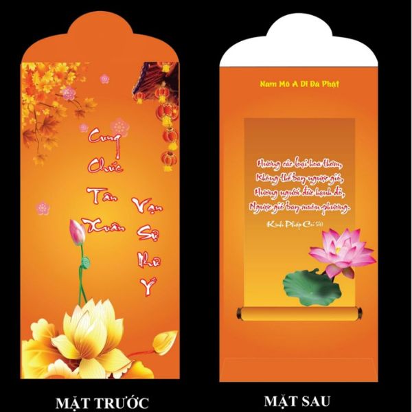 In bao lì xì màu cam giá rẻ, mẫu đẹp tại Hà Nội