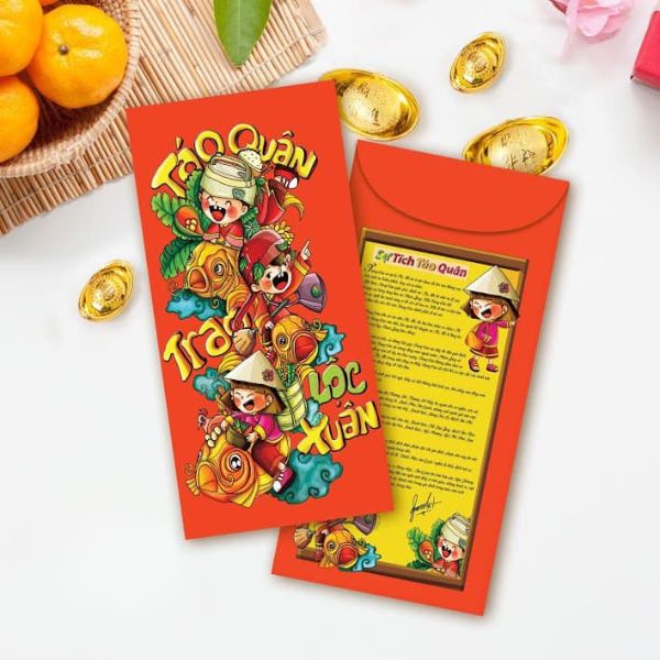 In bộ lì xì Tết cổ tích giá rẻ, thiết kế theo yêu cầu