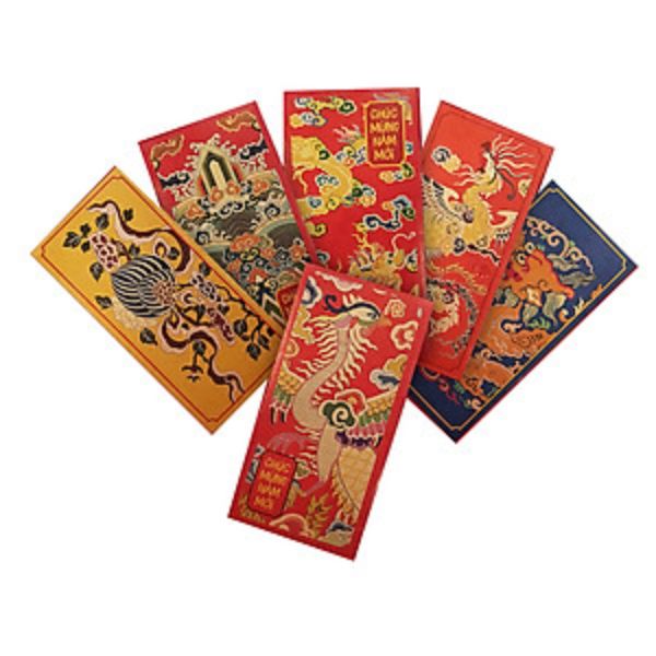 Bộ lì xì Tết hoa văn Đại Việt đẹp, chất lượng cao