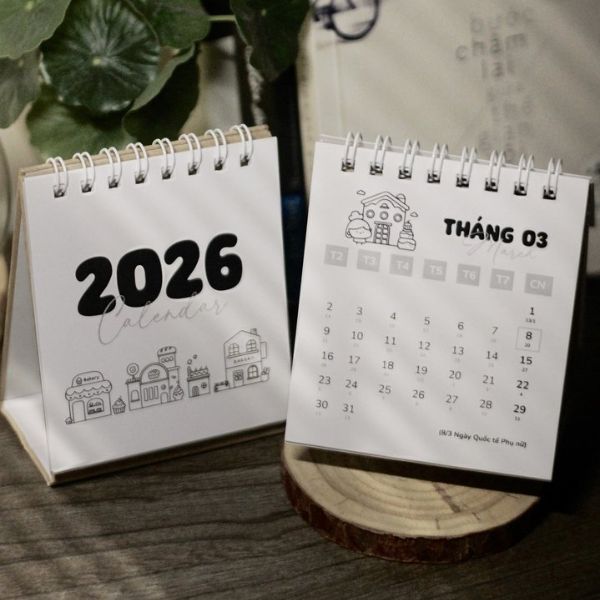In lịch để bàn mini In lịch để bàn mini giá rẻ. chất lượng cao